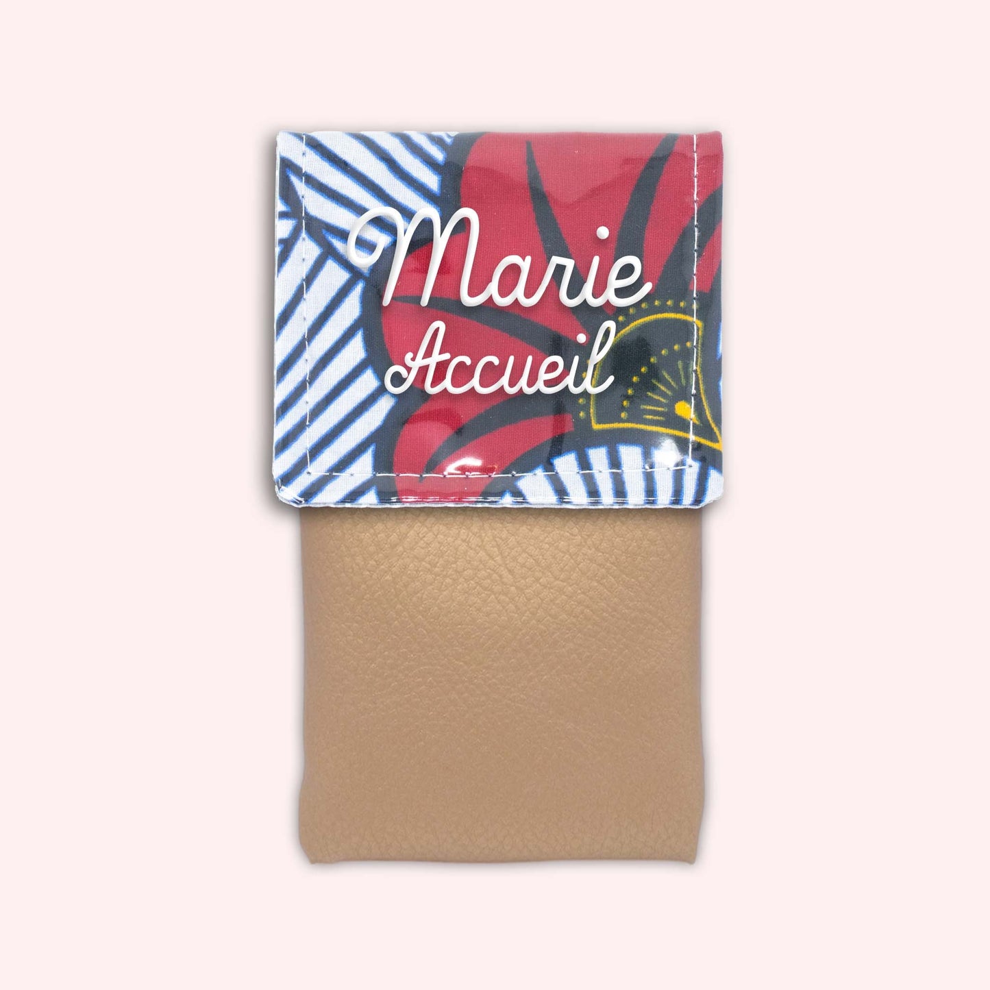 Pochette aimantée Wax Rouge et Orange