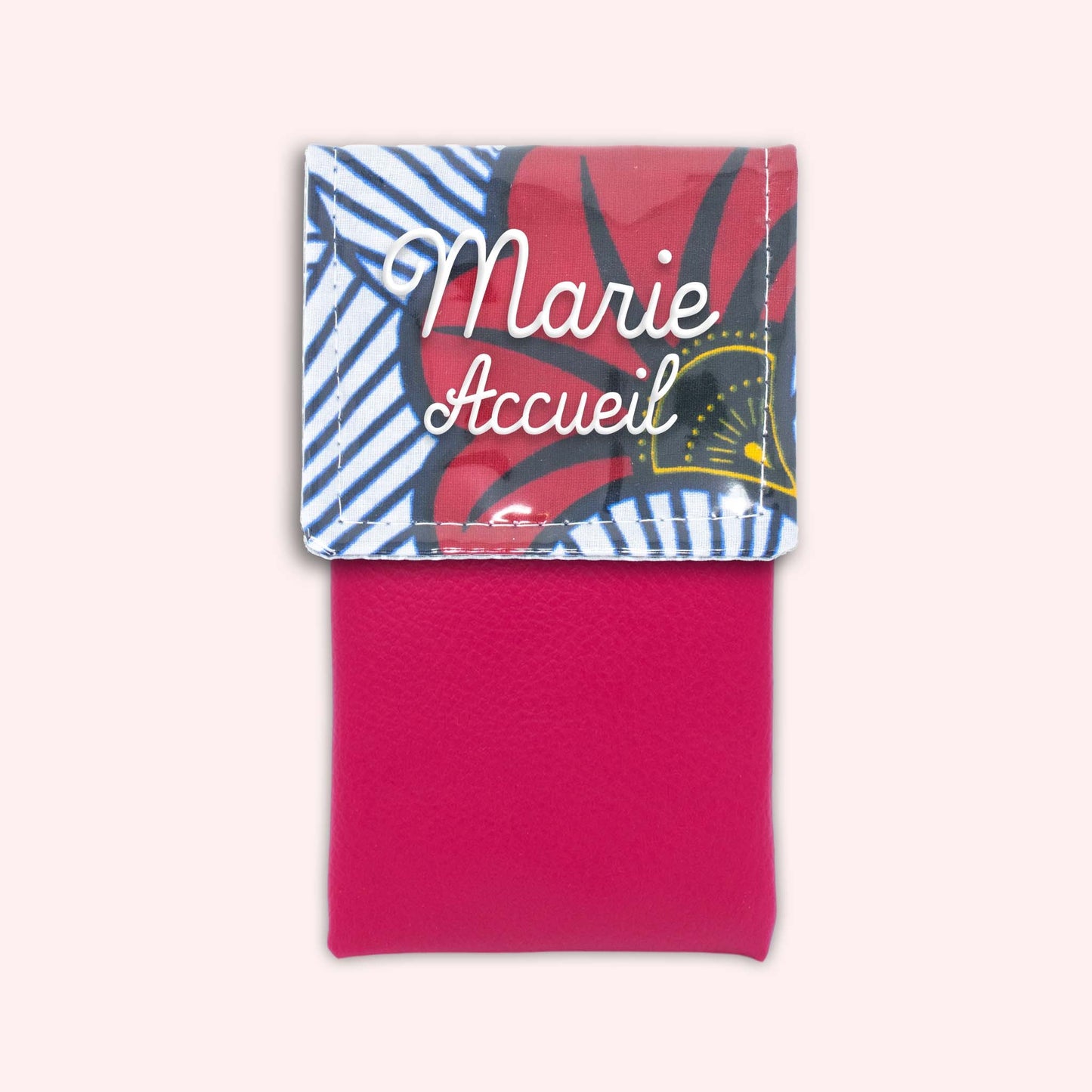 Pochette aimantée Wax Rouge et Orange