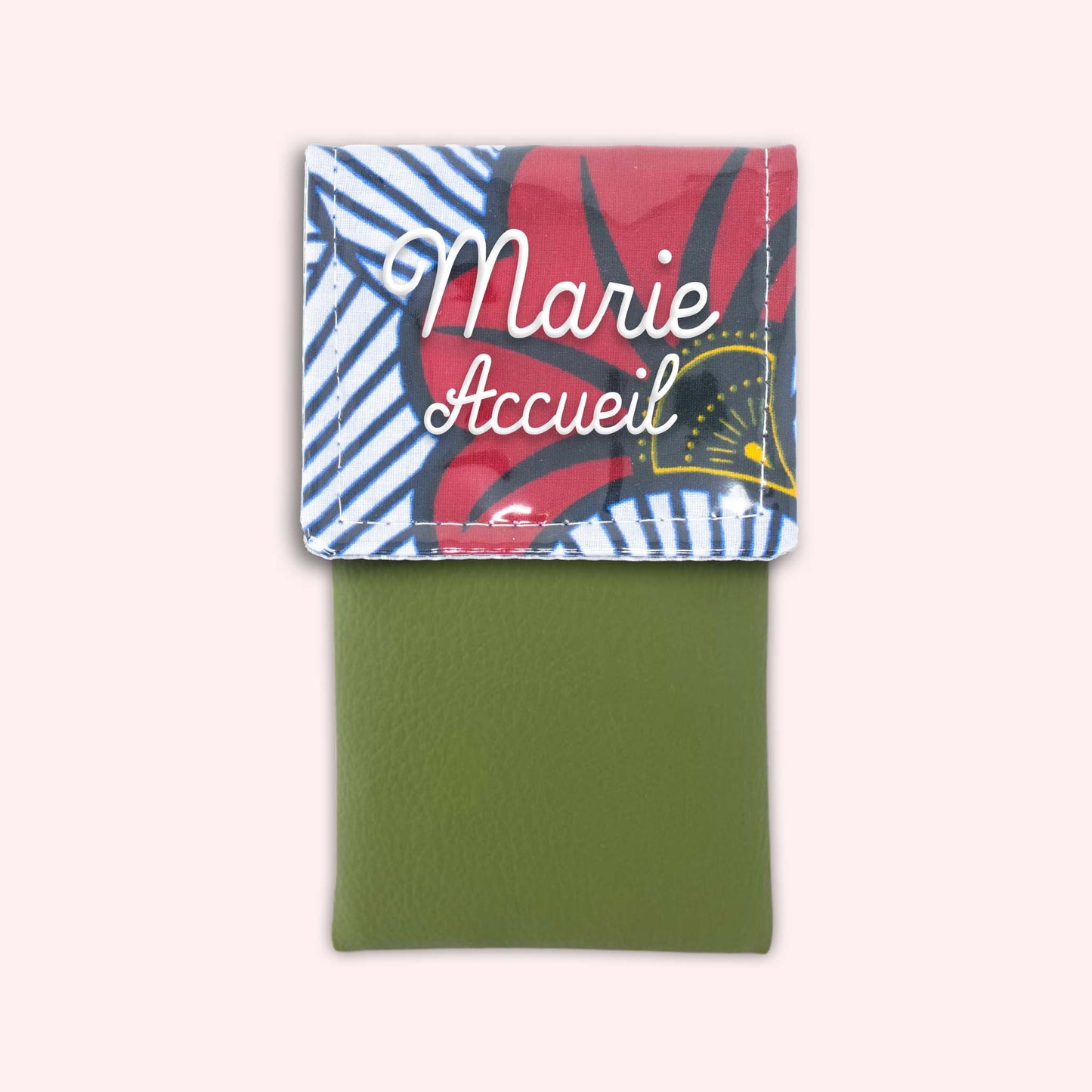 Pochette aimantée Wax Rouge et Orange