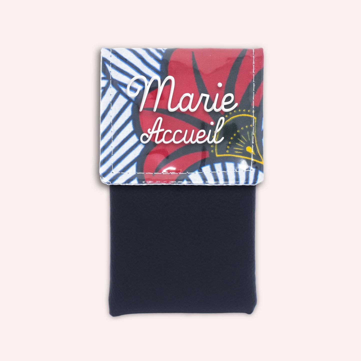 Pochette aimantée Wax Rouge et Orange