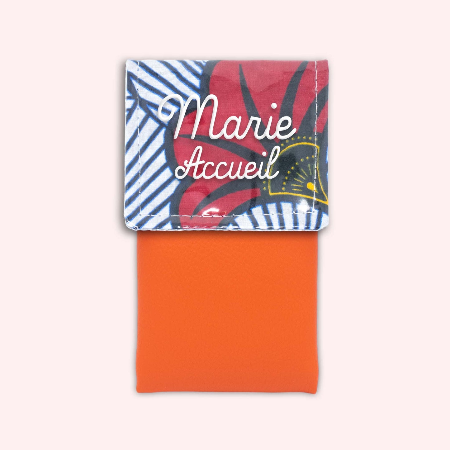 Pochette aimantée Wax Rouge et Orange