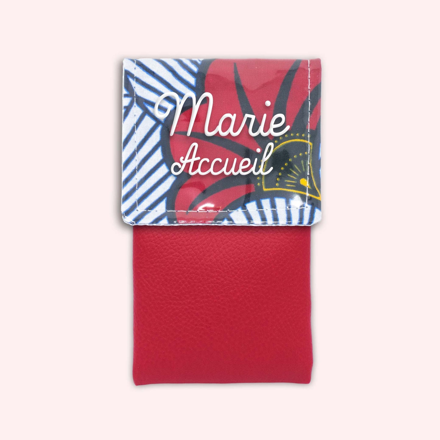 Pochette aimantée Wax Rouge et Orange