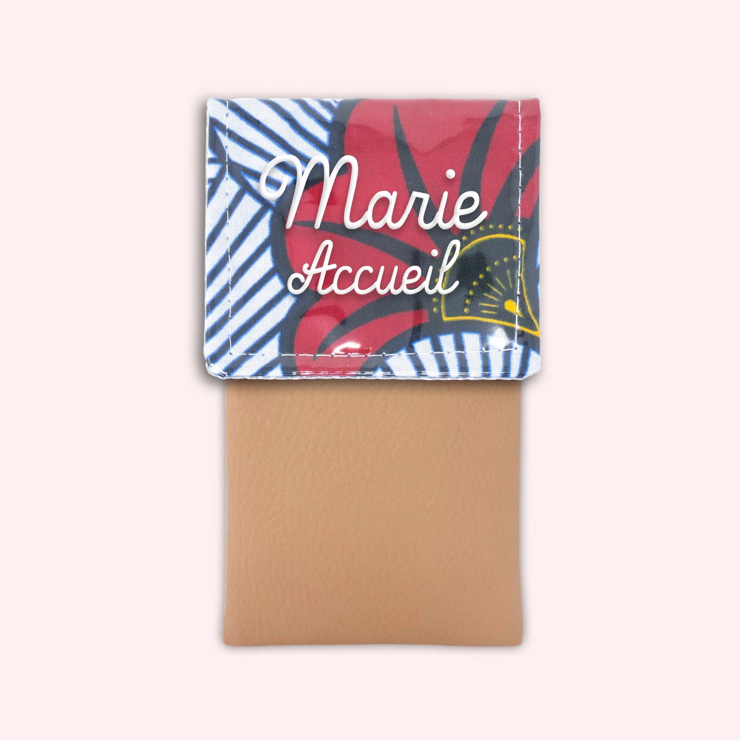 Pochette aimantée Wax Rouge et Orange