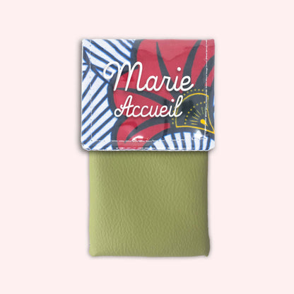Pochette aimantée Wax Rouge et Orange