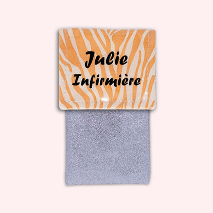 Pochette aimantée Zèbre Sable