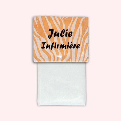 Pochette aimantée Zèbre Sable