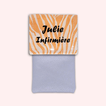 Pochette aimantée Zèbre Sable