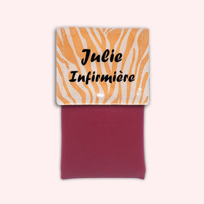 Pochette aimantée Zèbre Sable