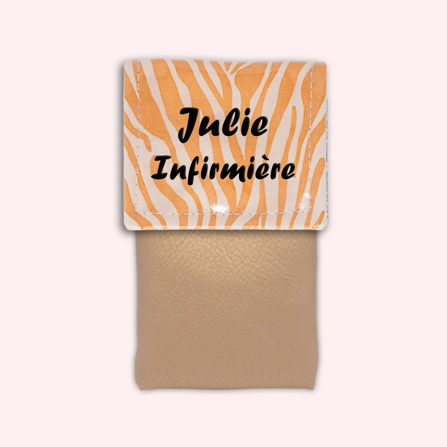 Pochette aimantée Zèbre Sable