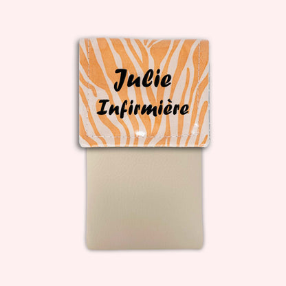 Pochette aimantée Zèbre Sable