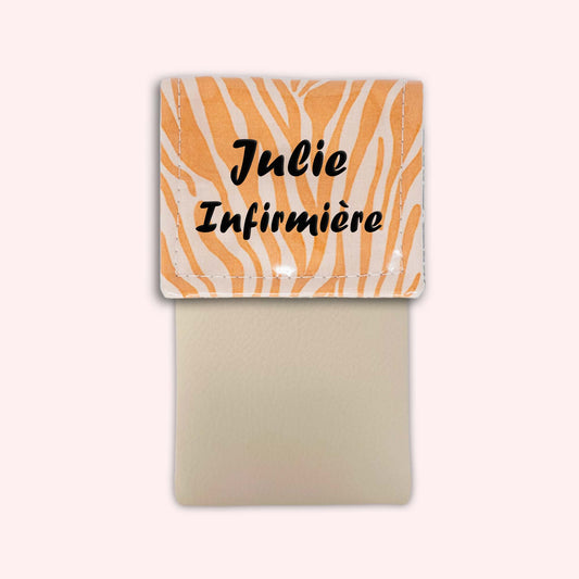 Pochette aimantée Zèbre Sable