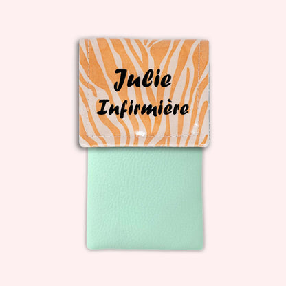Pochette aimantée Zèbre Sable