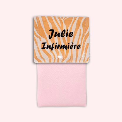 Pochette aimantée Zèbre Sable