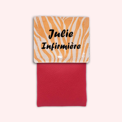 Pochette aimantée Zèbre Sable