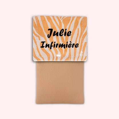 Pochette aimantée Zèbre Sable