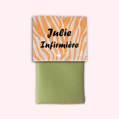 Pochette aimantée Zèbre Sable
