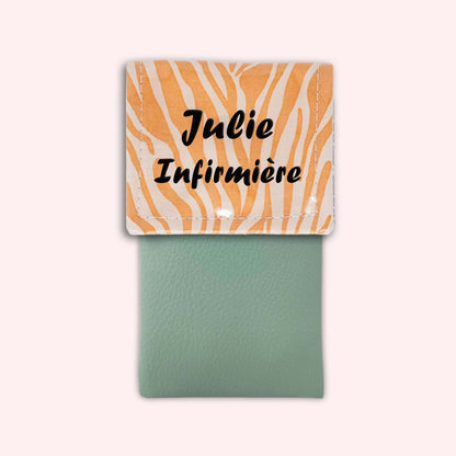 Pochette aimantée Zèbre Sable