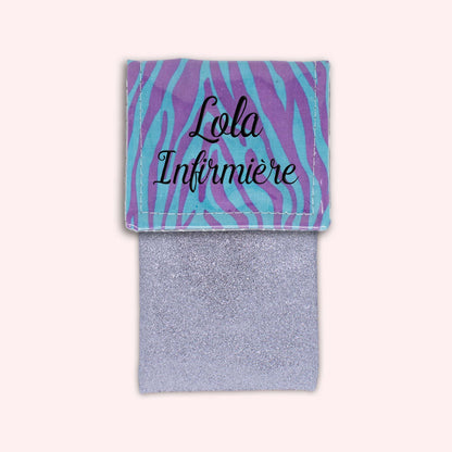 Pochette aimantée Zèbre Turquoise
