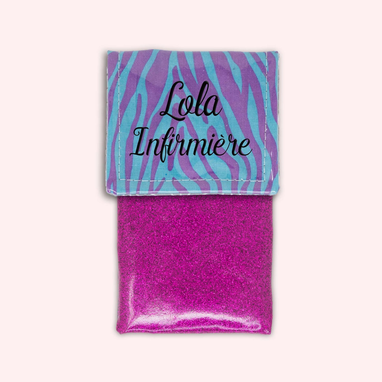 Pochette aimantée Zèbre Turquoise