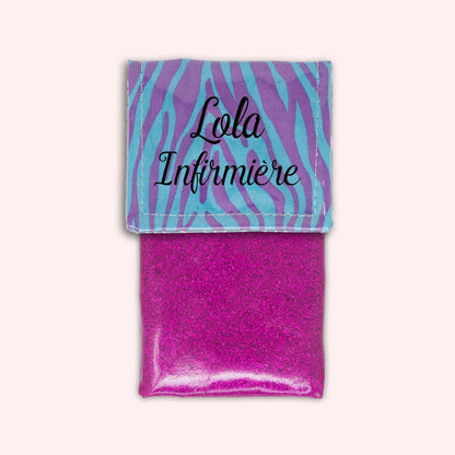 Pochette aimantée Zèbre Turquoise