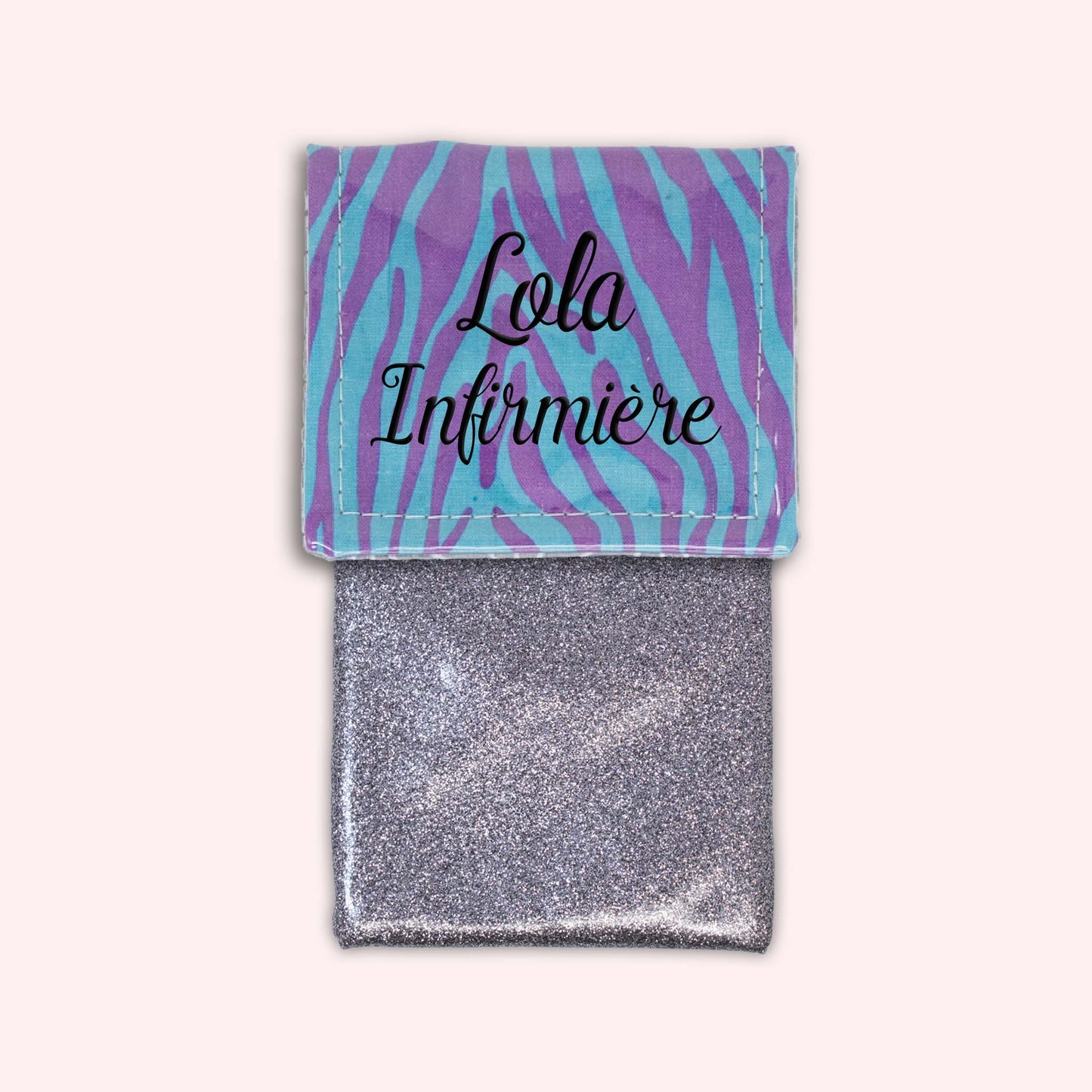 Pochette aimantée Zèbre Turquoise