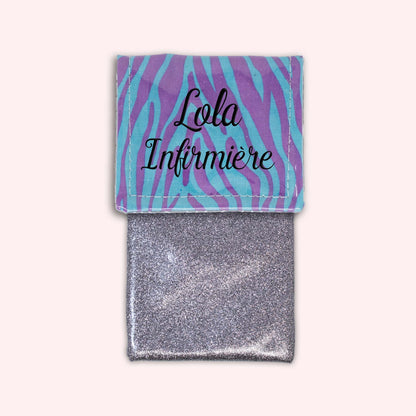 Pochette aimantée Zèbre Turquoise