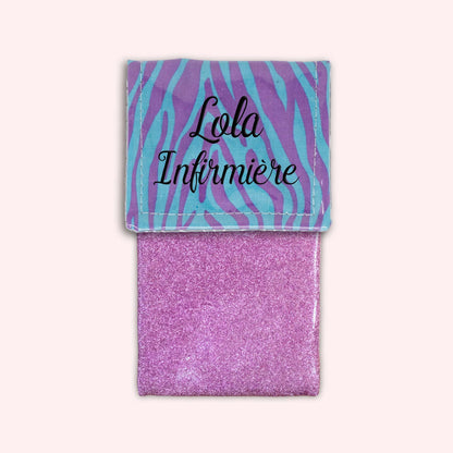 Pochette aimantée Zèbre Turquoise