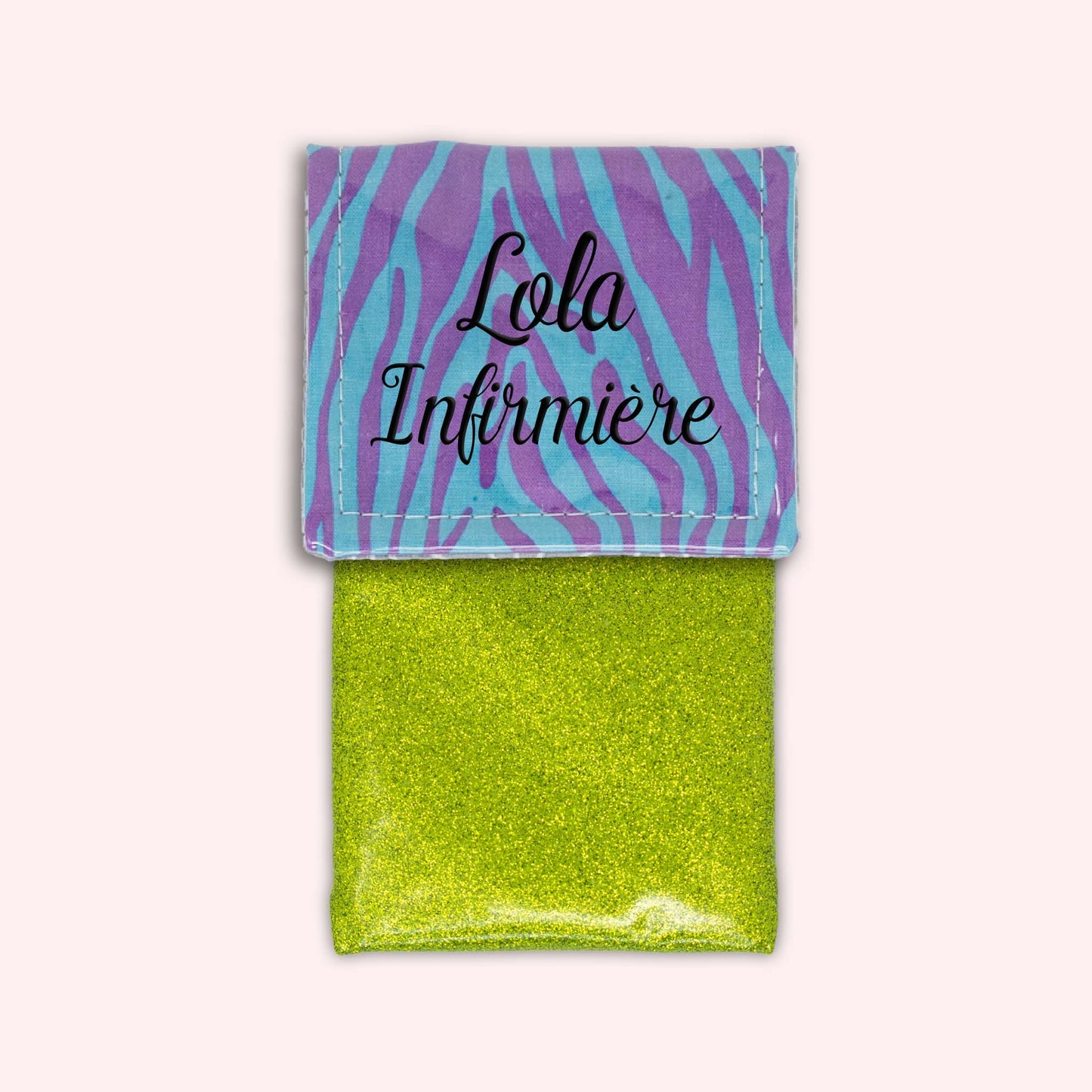Pochette aimantée Zèbre Turquoise