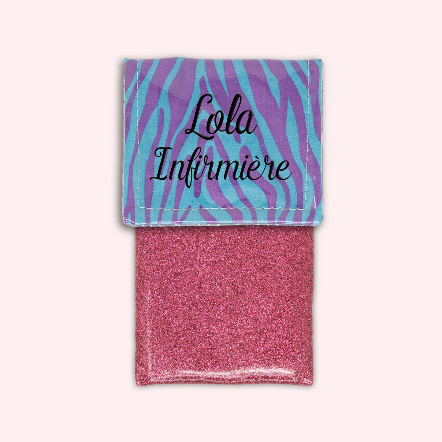 Pochette aimantée Zèbre Turquoise