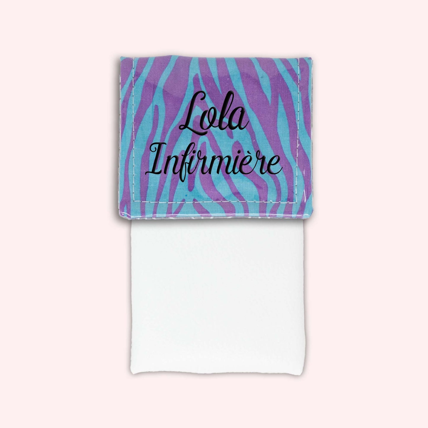 Pochette aimantée Zèbre Turquoise