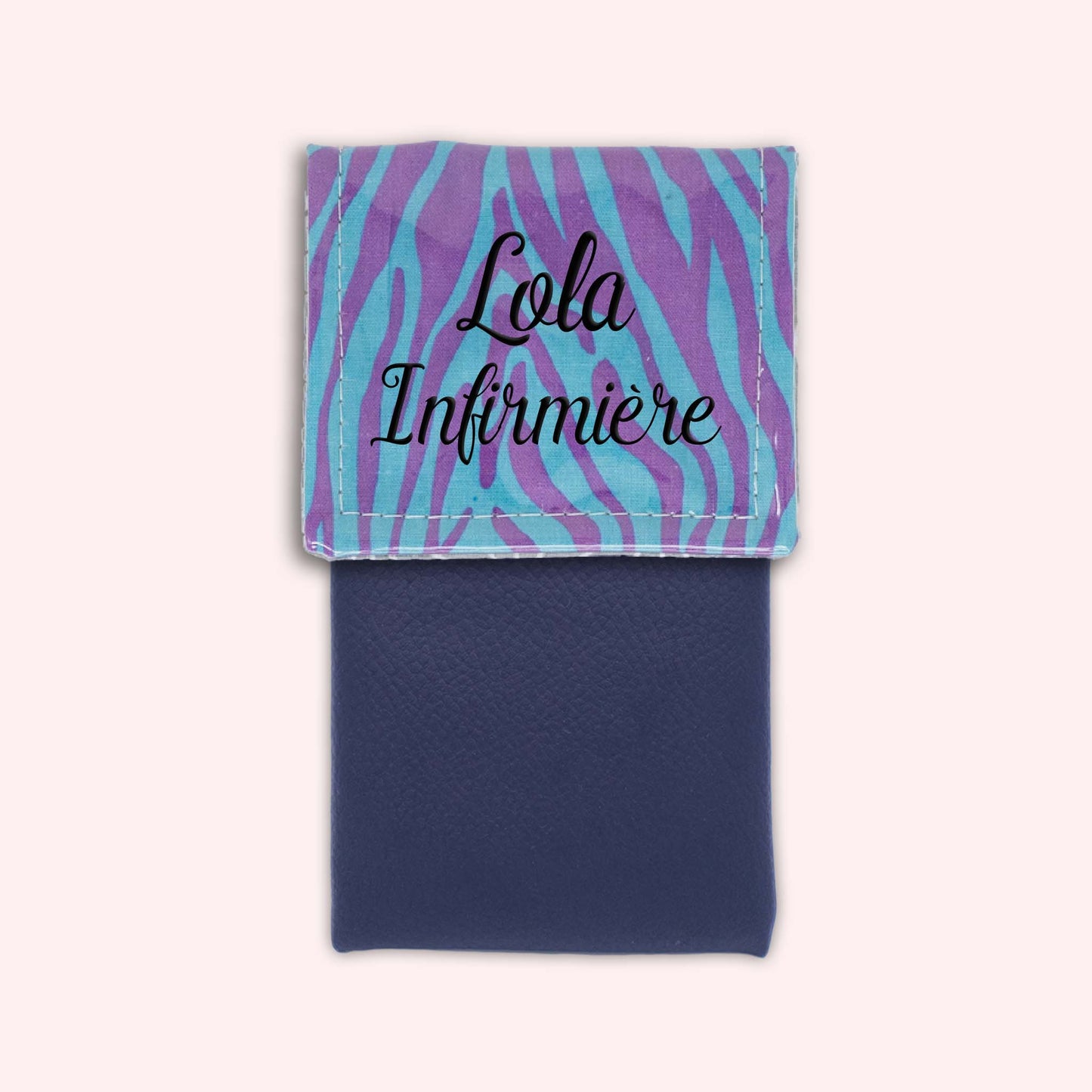 Pochette aimantée Zèbre Turquoise