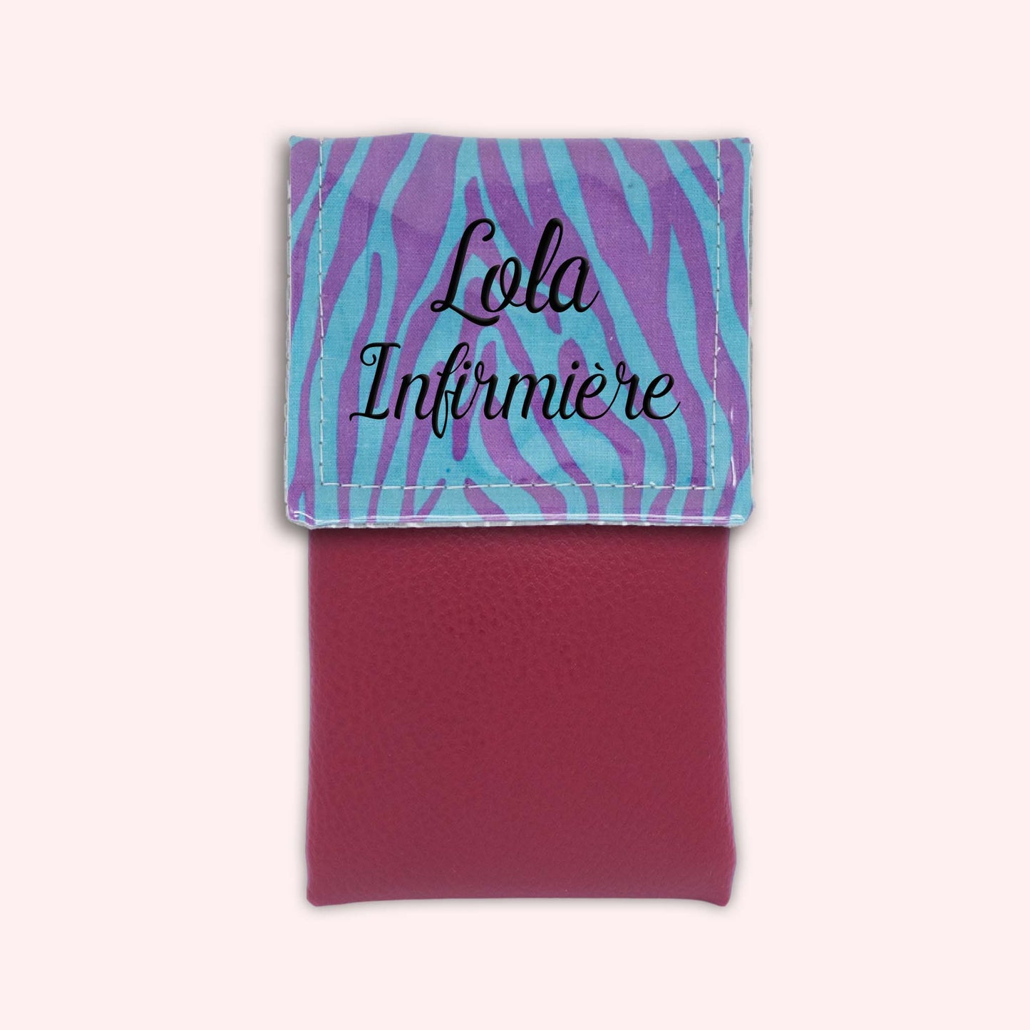 Pochette aimantée Zèbre Turquoise