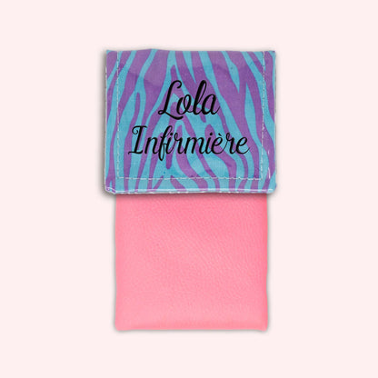 Pochette aimantée Zèbre Turquoise