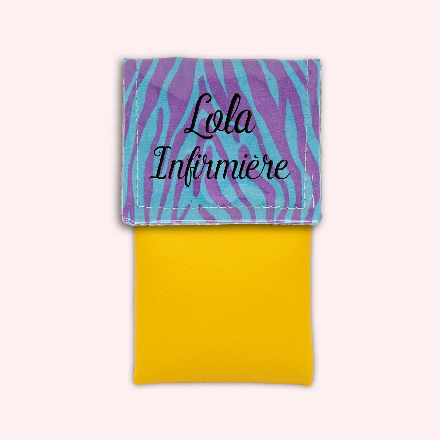 Pochette aimantée Zèbre Turquoise