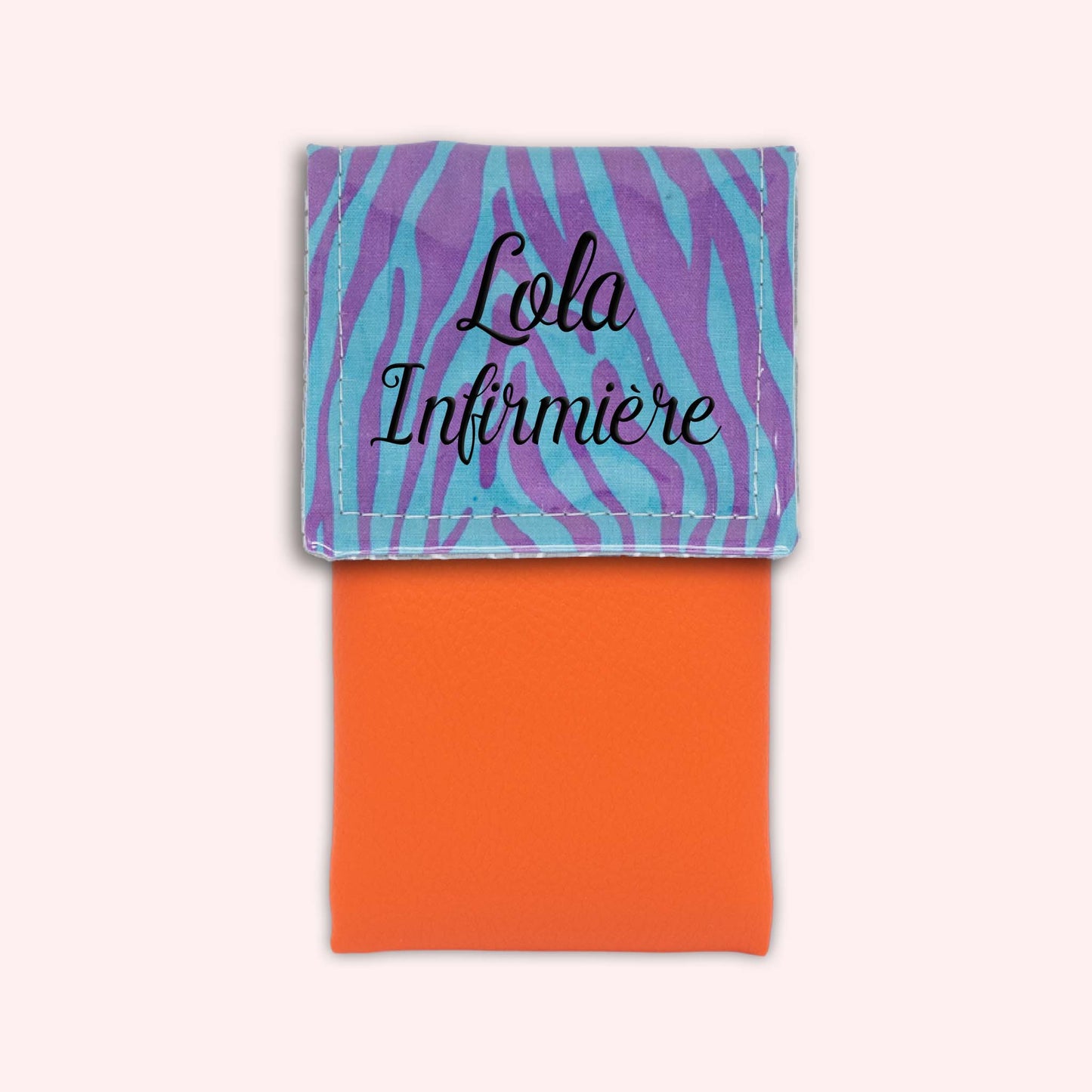 Pochette aimantée Zèbre Turquoise