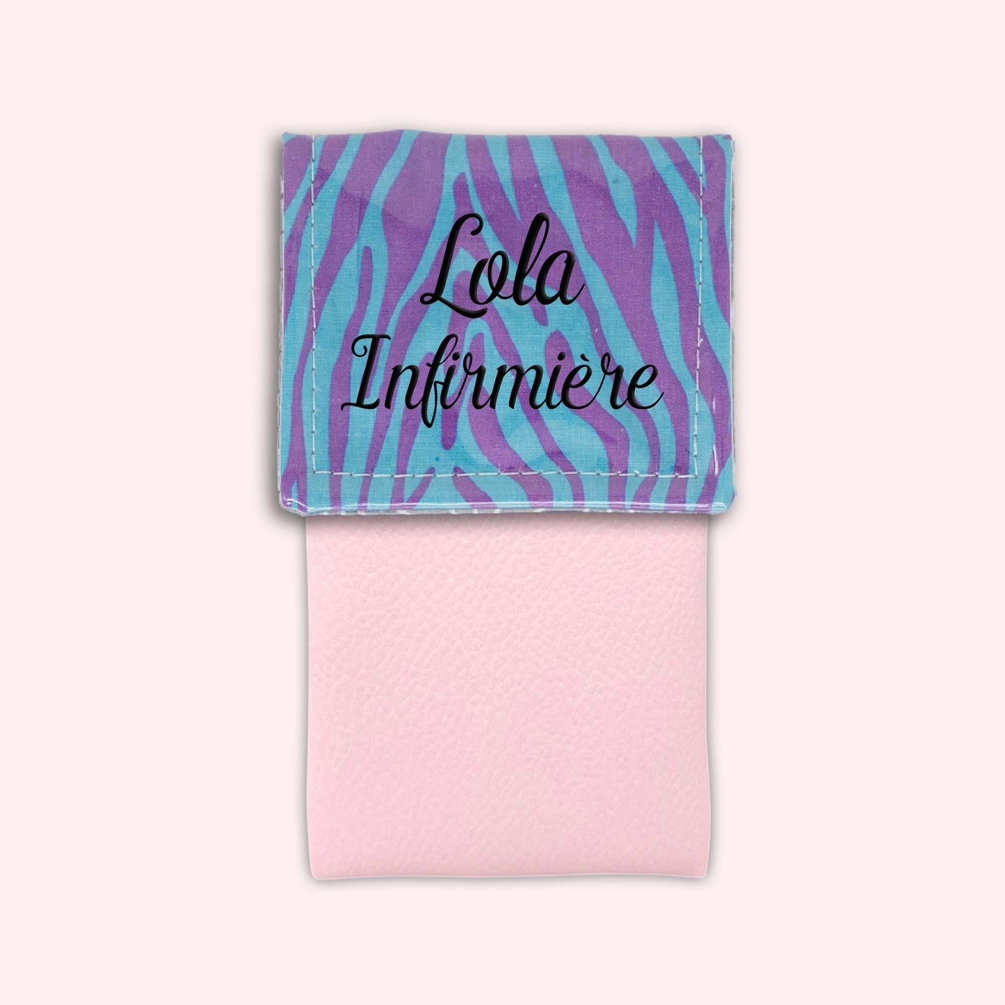 Pochette aimantée Zèbre Turquoise