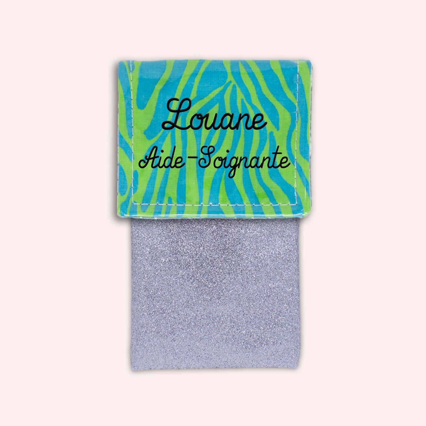 Pochette aimantée Zèbre Vert