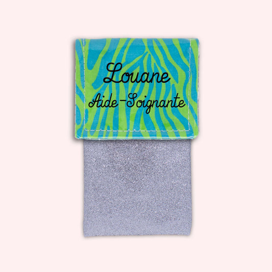 Pochette aimantée Zèbre Vert
