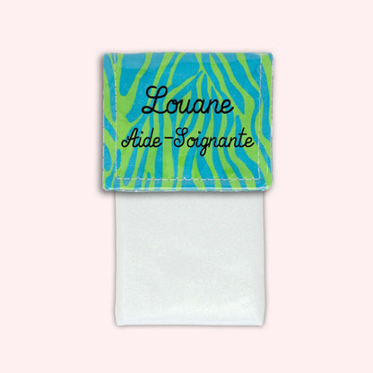 Pochette aimantée Zèbre Vert