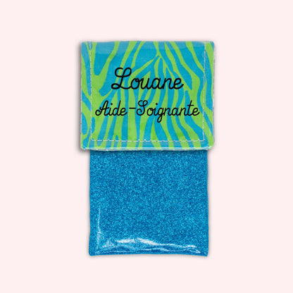 Pochette aimantée Zèbre Vert