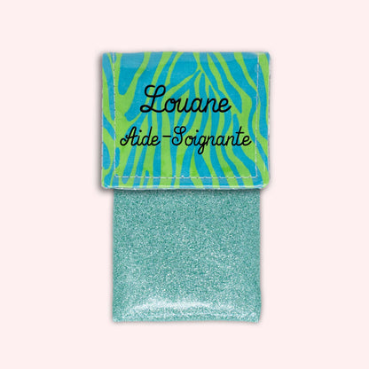 Pochette aimantée Zèbre Vert