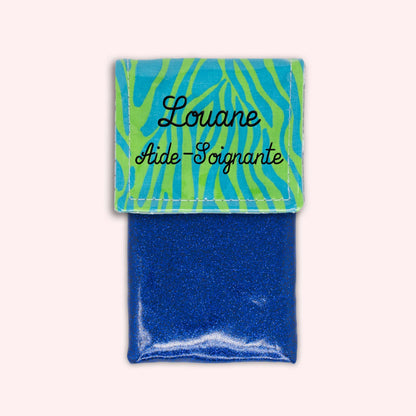 Pochette aimantée Zèbre Vert