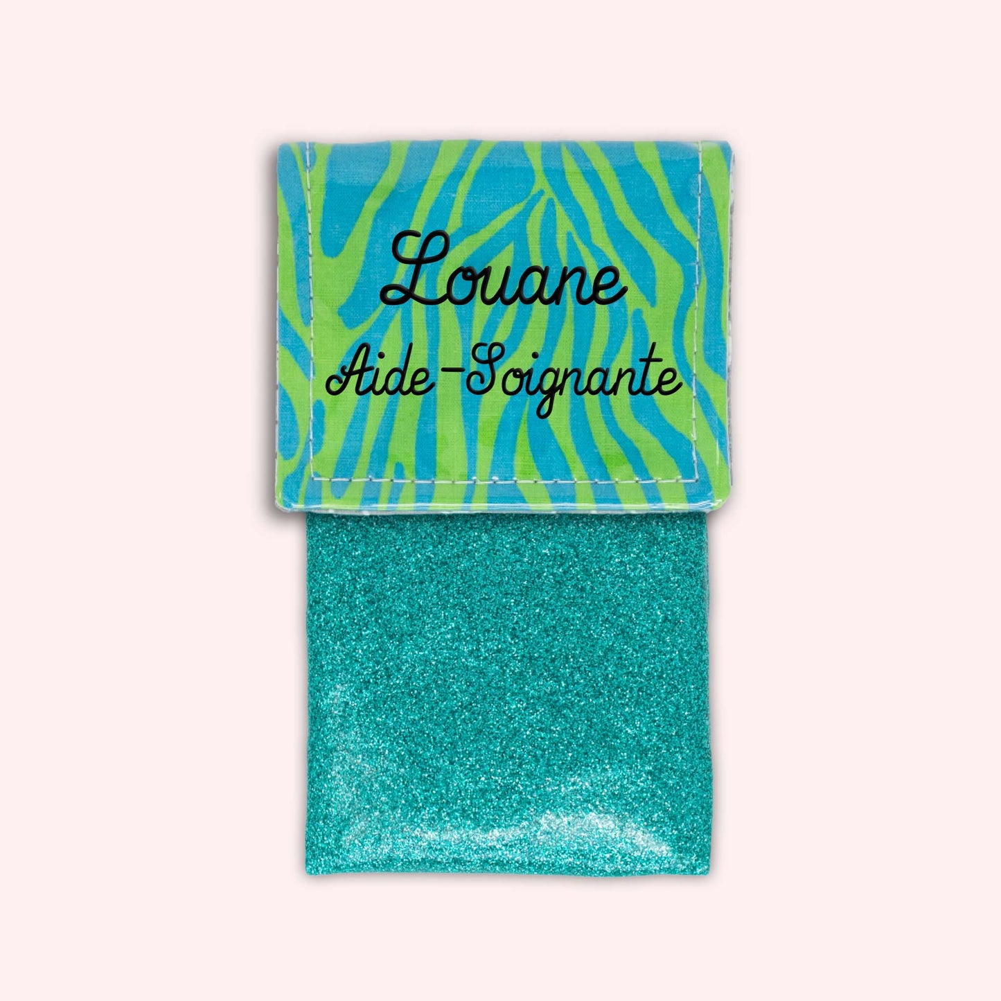 Pochette aimantée Zèbre Vert