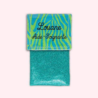 Pochette aimantée Zèbre Vert