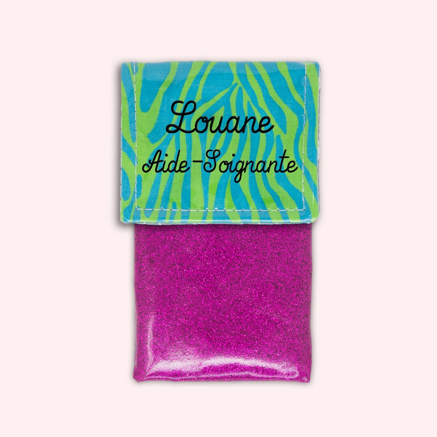 Pochette aimantée Zèbre Vert