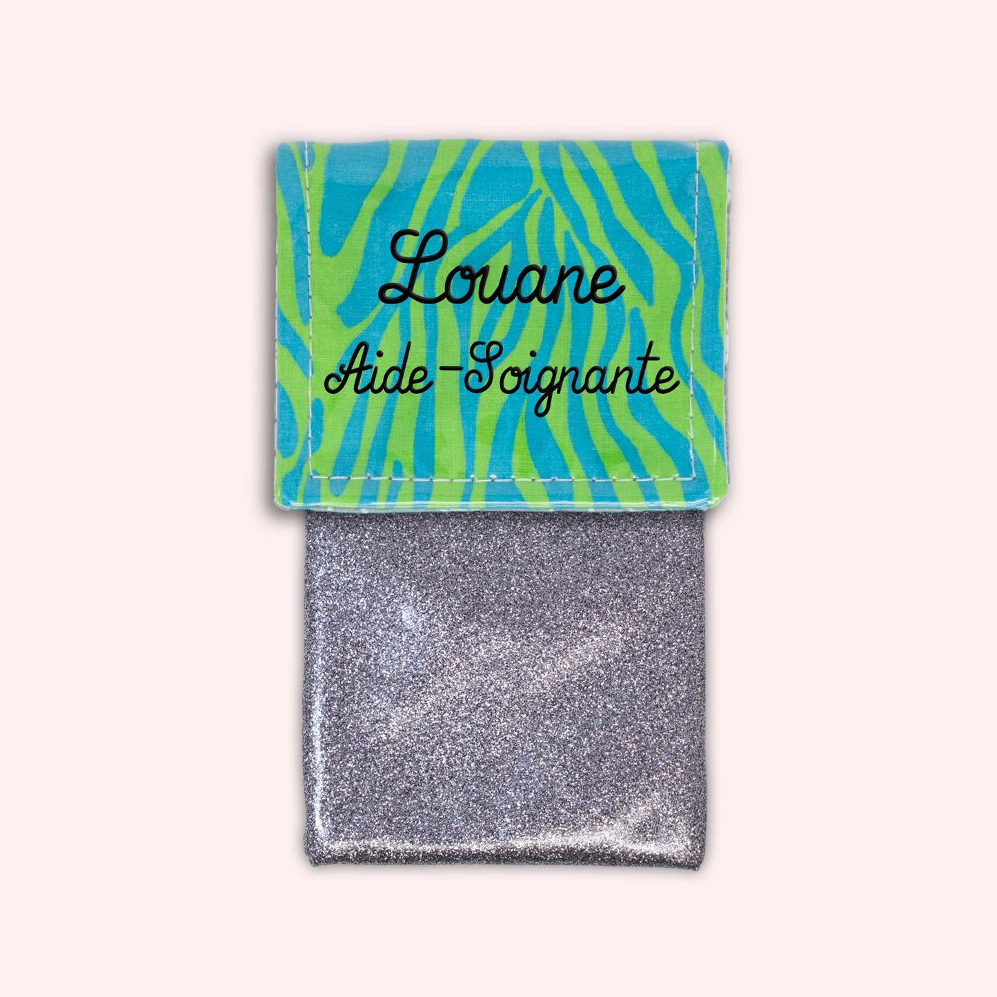 Pochette aimantée Zèbre Vert