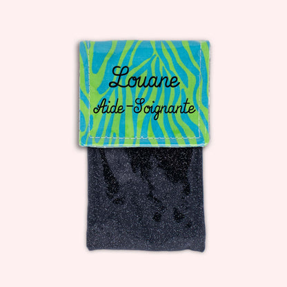 Pochette aimantée Zèbre Vert