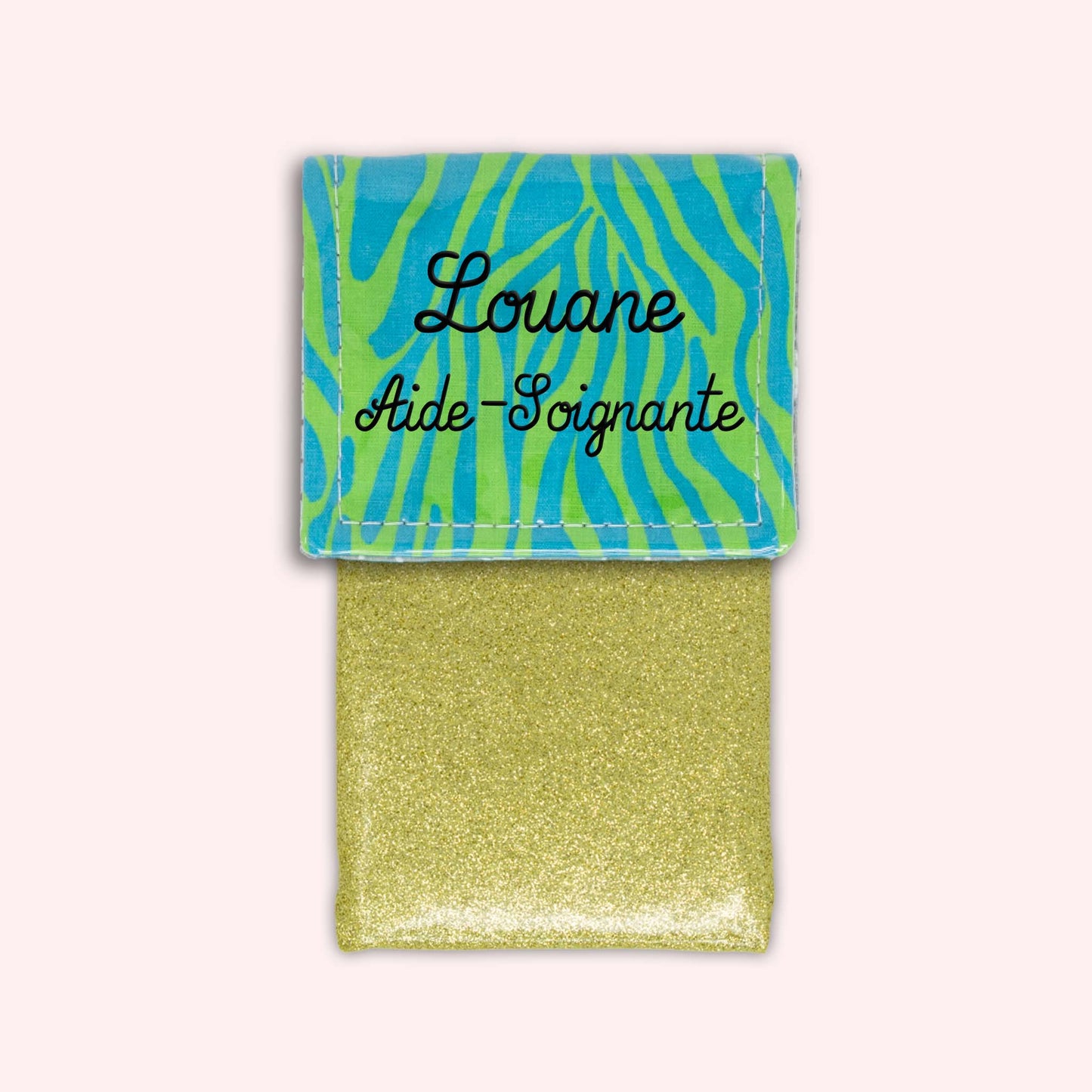 Pochette aimantée Zèbre Vert