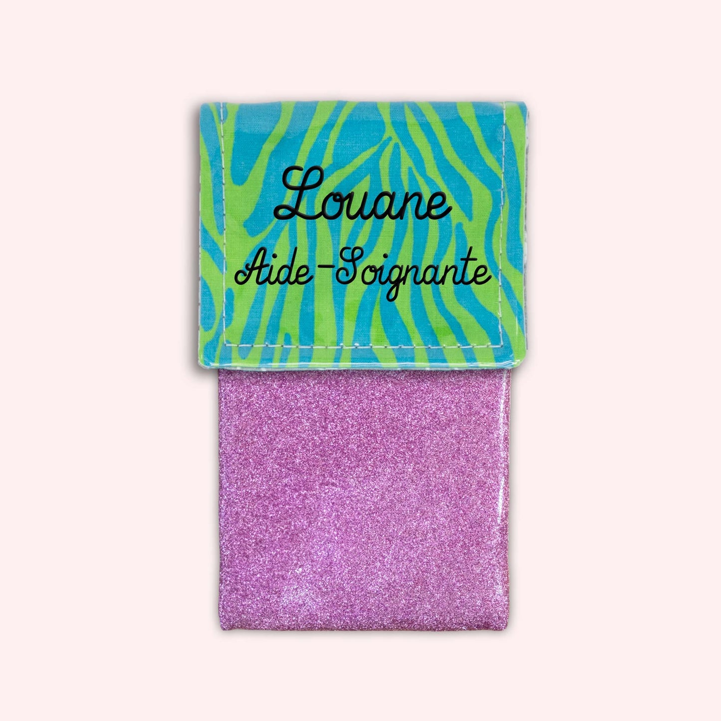 Pochette aimantée Zèbre Vert