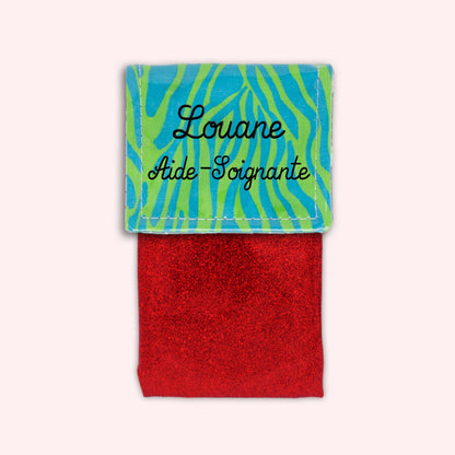 Pochette aimantée Zèbre Vert